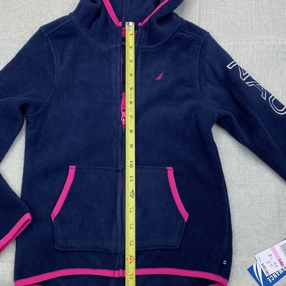 Nautica Little Girls Zip-up Polar Fleece Hoodie 6 REG - Picture 8 of 10